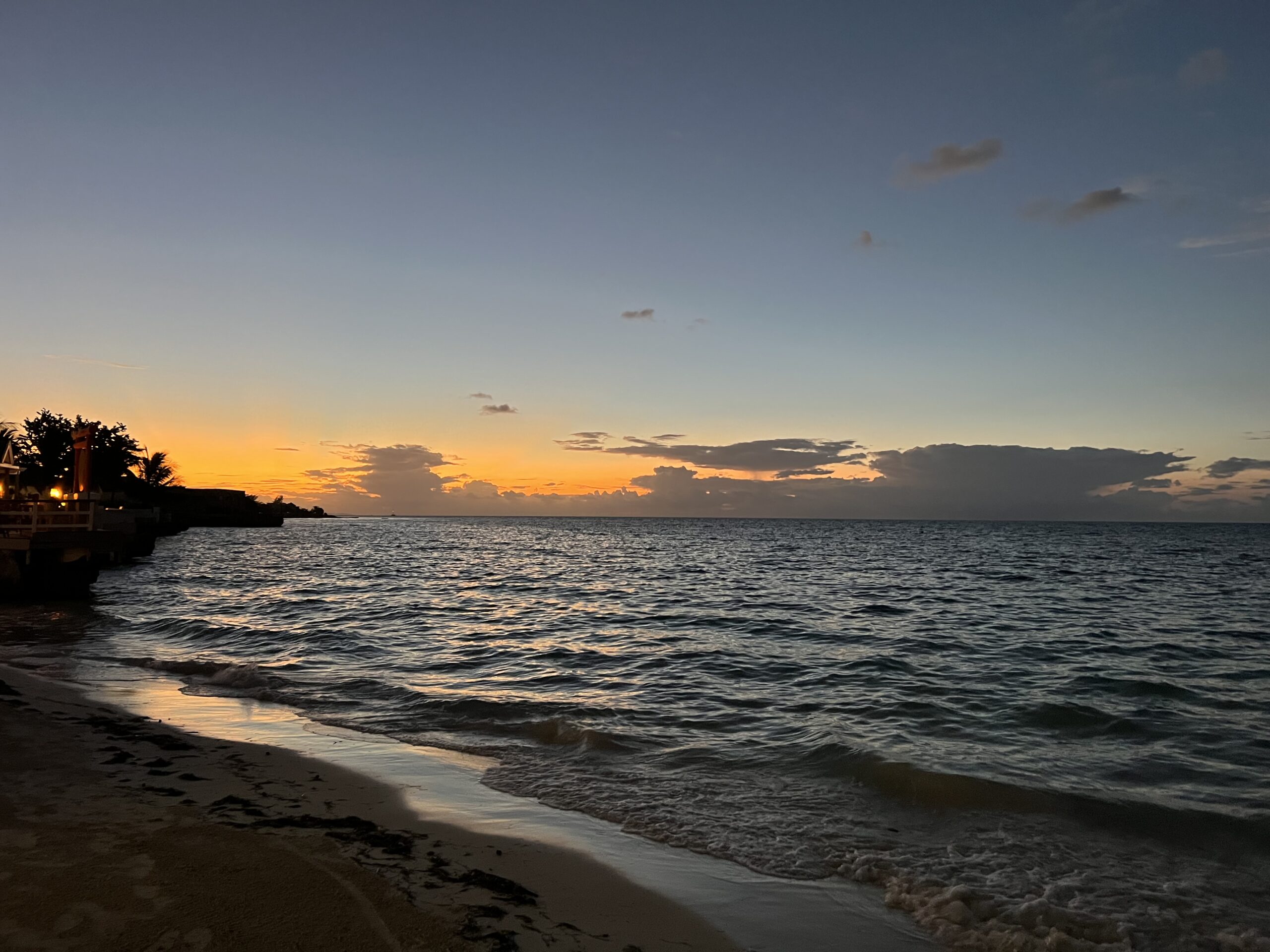 Montego Bay Jamaica Beginning Sunset